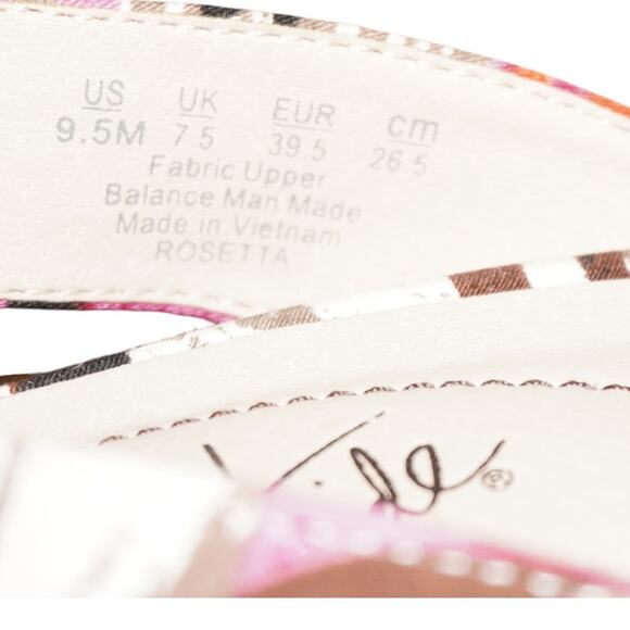 Kelly & Katie Rosetta Sandals 9.5M Pink Multi Block Heel Ankle Strap Floral - Picture 4 of 7